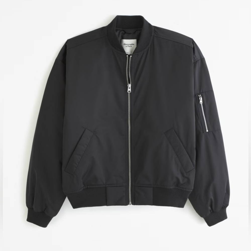 A&F Nylon Bomber Jacket - Picture 1 of 8